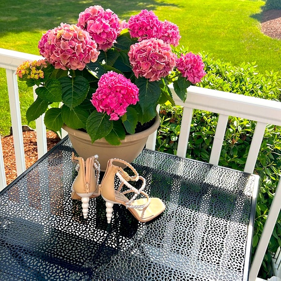 Venita Aspen for Gianni Bini NWOT faux pearl heel sandals - Picture 3 of 4